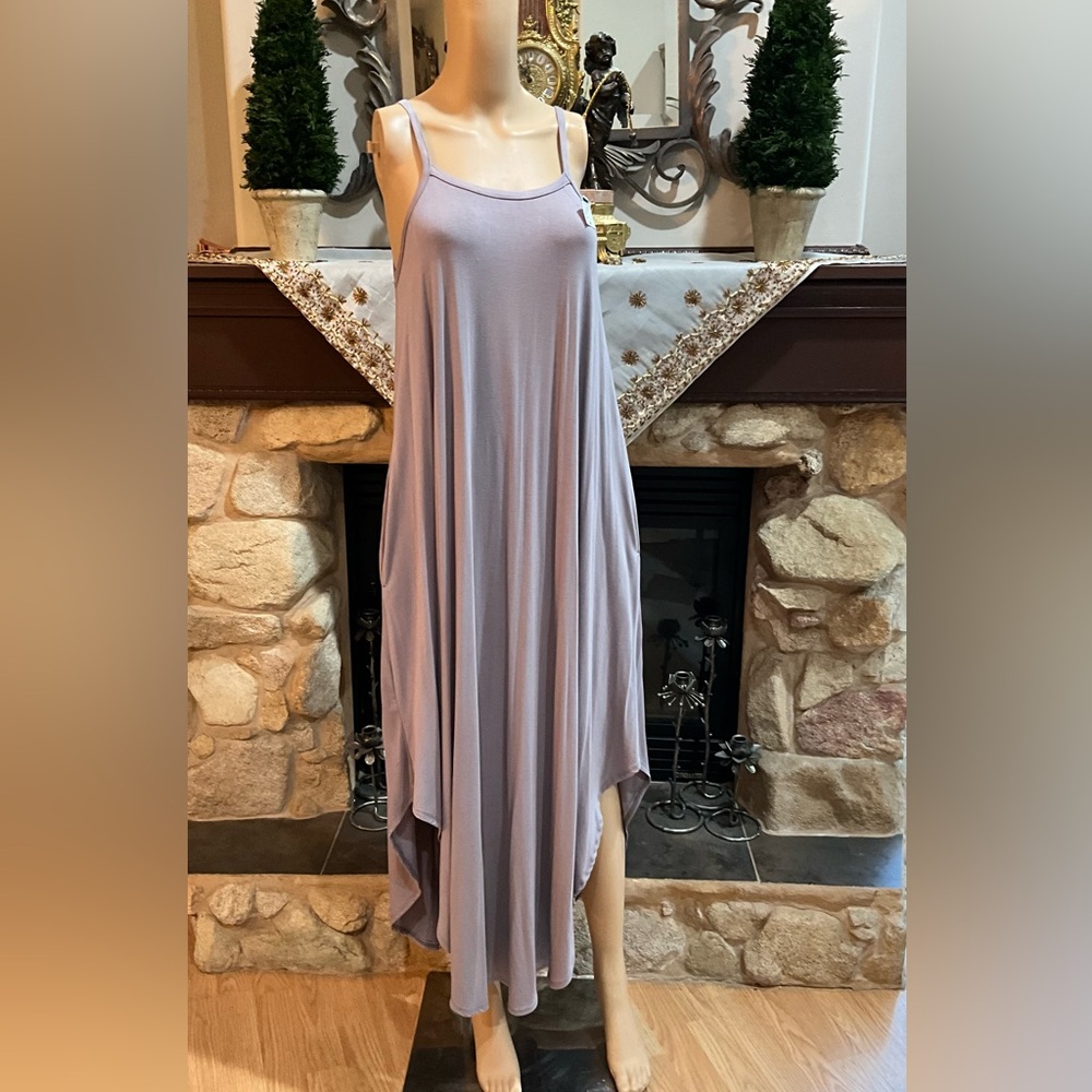 NWT Final Touch Plum  High Low Dress